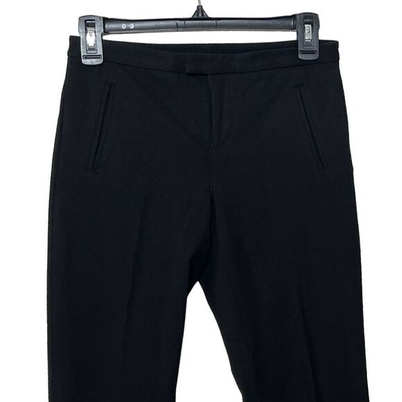 ATM Slim Cuffed Trouser Pants Women’s Size 0 Black Cropped Stretch Ponte - Picture 3 of 13